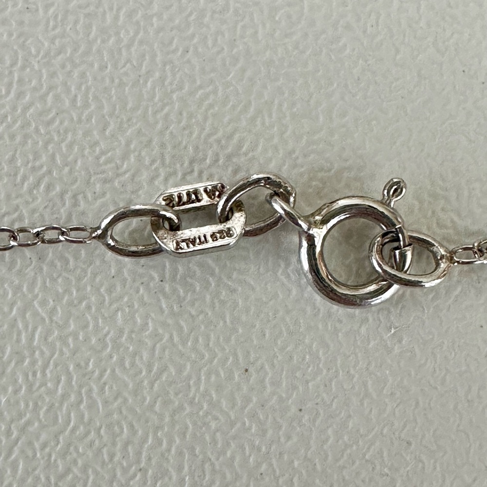 Lab Created White Opal Rectangle Shape Pendent 18… - image 8